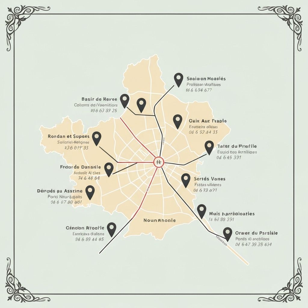 Carte Normandie et épingles SEO local